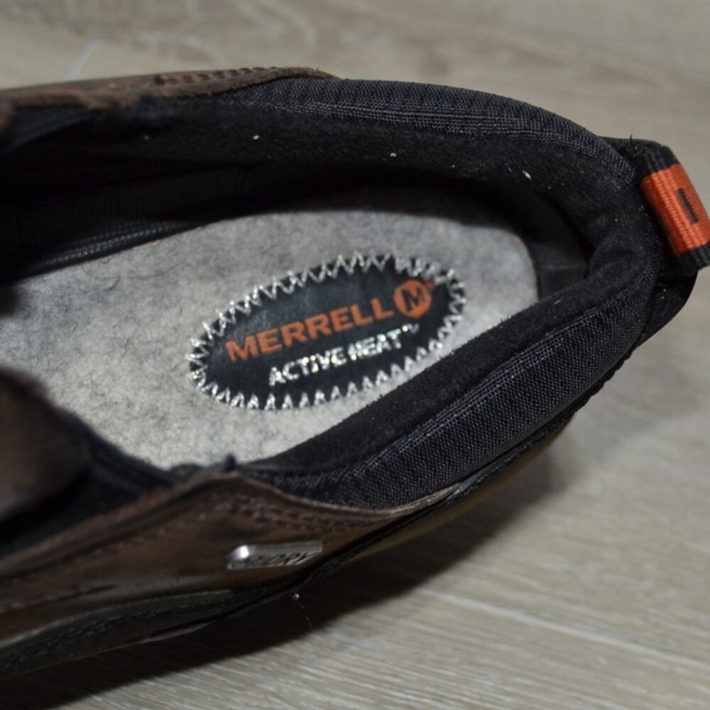 Merrell Polar and Rove Moc 4" Men's Brown & Black Leather Hiking Shoes Size 11.5 - Picture 7 of 8